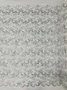 Angela Metallic Corded Lace Fabric - Embroidered Sequins Mesh Lace, Double Scallop Edge, 50-54" Width (1 Yard)