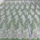 Corded Bridal Lace Fabric 54" Polyester Net Mesh