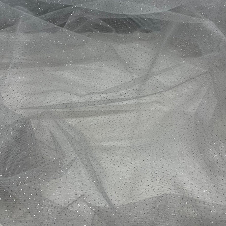 1 Yard Glitter Mesh Fabric | 60" Width | 100% Polyester | Sheer Sparkle for Dresses & Décor