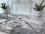 Tess 911 Gray Polyester Area Rug - Gray, TES911 Gray (5' 3" X 7' 4")