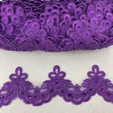 Beaded Lace Trimming on Polyester Organza