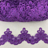 Beaded Lace Trimming on Polyester Organza