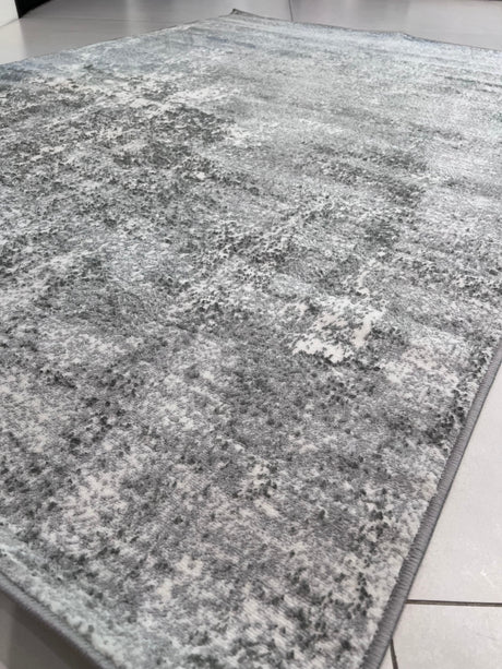 Tess 906 Gray Polyester Area Rug - Gray, TES906 Gray, 5' 3" X 7' 4" (1 Piece)