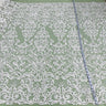 1 Yard Ivory Corded Bridal Lace Fabric Embroidered on 100 Percent Polyester Net Mesh 53 Inch Width