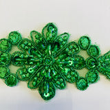 Beaded Corded Lace Trim Purple