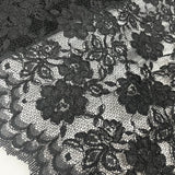 Corded Bridal Lace Fabric on Polyester Net Mesh