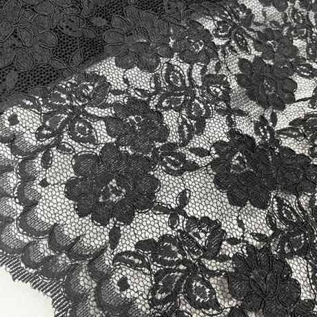 Corded Bridal Lace Fabric on Polyester Net Mesh