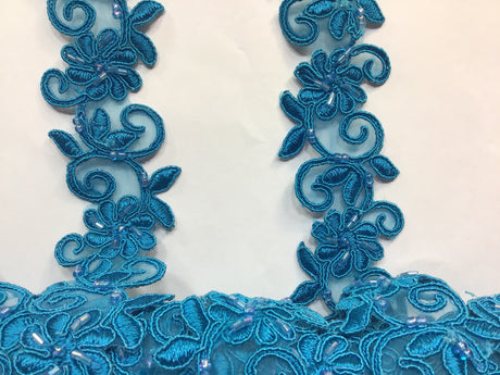 Beaded Corded Lace Trimming
