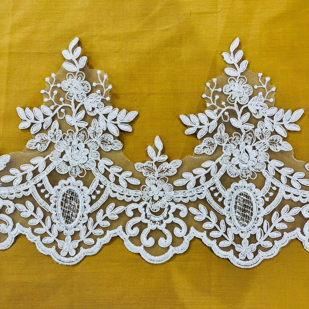 Beaded Corded Lace Trimming