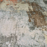 Vintage Rusty Print Style Printed Rug - Orange Brown Beige, Rust, 7'6" X 10'3" (1 Piece)