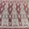 1 Yard Beaded Lace Fabric Embroidered on 100% Polyester Net Mesh | Lace USA - GD-13276 - Ivory