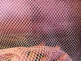 AB Rhinestones On A Fish Net Polyester Fabric - Iridescent Rhinestone Mesh, 1 Yard