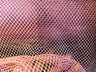 AB Rhinestones On A Fish Net Polyester Fabric - Iridescent Rhinestone Mesh, 1 Yard