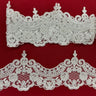 Beaded Corded Lace Trim 5" Polyester Net Mesh