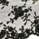 Beaded Corded Bridal Lace Fabric 52" Wide