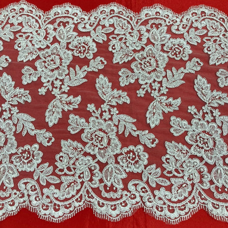 Beaded Corded Lace Trim 14.5" Double Sided