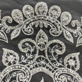 Beaded Sequined Lace Fabric