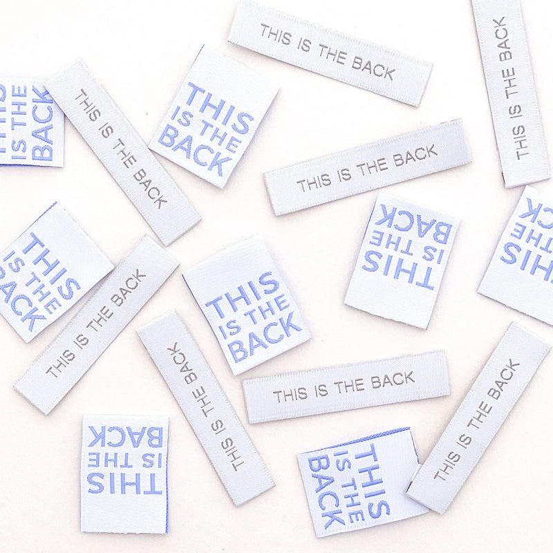 Woven Labels "This is The Back" 10 Pack