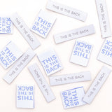 Woven Labels "This is The Back" 10 Pack