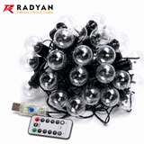25 LED String Lights Warm White USB Christmas Decor