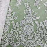 Embroidered Bridal Lace Fabric