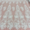 Beaded Embroidered Lace Fabric