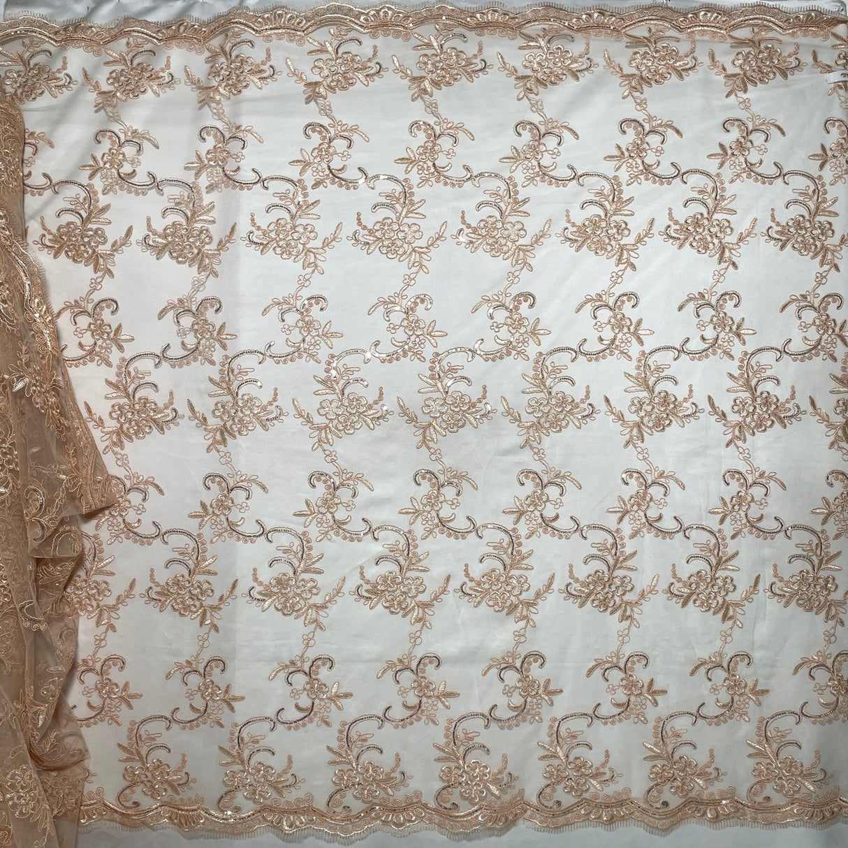 Sequined Corded Lace Fabric 54" Wide
