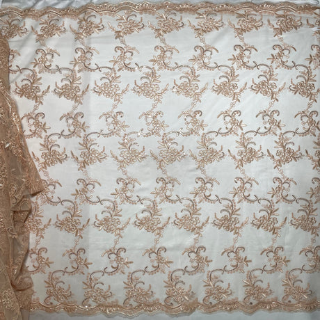 Sequined Corded Lace Fabric 54" Wide