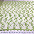 Beaded Lace Fabric on Polyester Net Mesh