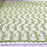 Beaded Lace Fabric on Polyester Net Mesh