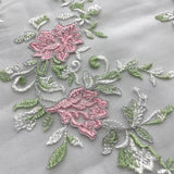 Corded Floral Lace Fabric - Scalloped Edges, 53" Width (1 Yard)