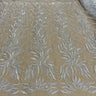 1 Yard Beaded Lace Fabric Embroidered on 100% Polyester Net Mesh