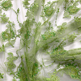 Beaded Corded Bridal Lace Fabric