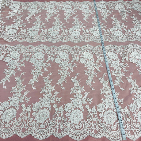 Embroidered Bridal Lace Fabric