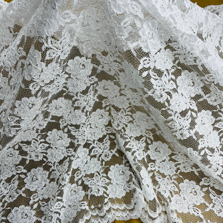 Beaded Corded Floral Lace