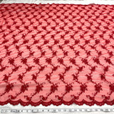Beaded Lace Fabric on Polyester Net Mesh