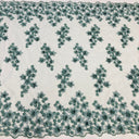 Beaded 3D Floral Lace Fabric