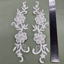 Beaded Corded Lace Applique
