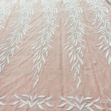 Beaded Corded Bridal Lace Fabric 58" Wide