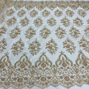 Beaded Corded Bridal Lace Mesh