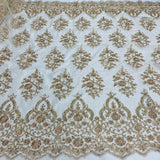 Beaded Corded Bridal Lace Mesh