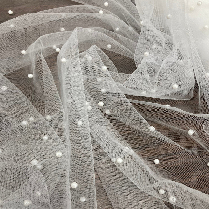 Pearl Net Mesh Fabric 2-Way Stretch 60" Wide