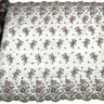 1 Yard Corded Bridal Lace Fabric Embroidered on Polyester Net Mesh for Elegant Wedding and Evening Gowns – 54"