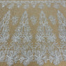 Beaded Embroidered Lace Fabric