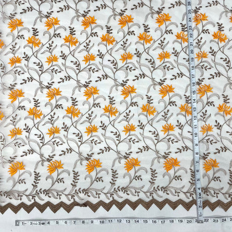Embroidered Lace Fabric 100% Polyester Net Mesh 54"