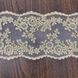 Corded Embroidered Lace Trim 6"