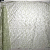 Embroidered Lace Fabric on Polyester Net Mesh 52"