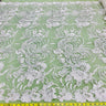 1 Yard - Corded & Sequined Bridal Lace Fabric Embroidered on 100% Polyester Net Mesh - 54"