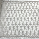 Corded Bridal Lace Fabric on Polyester Net Mesh