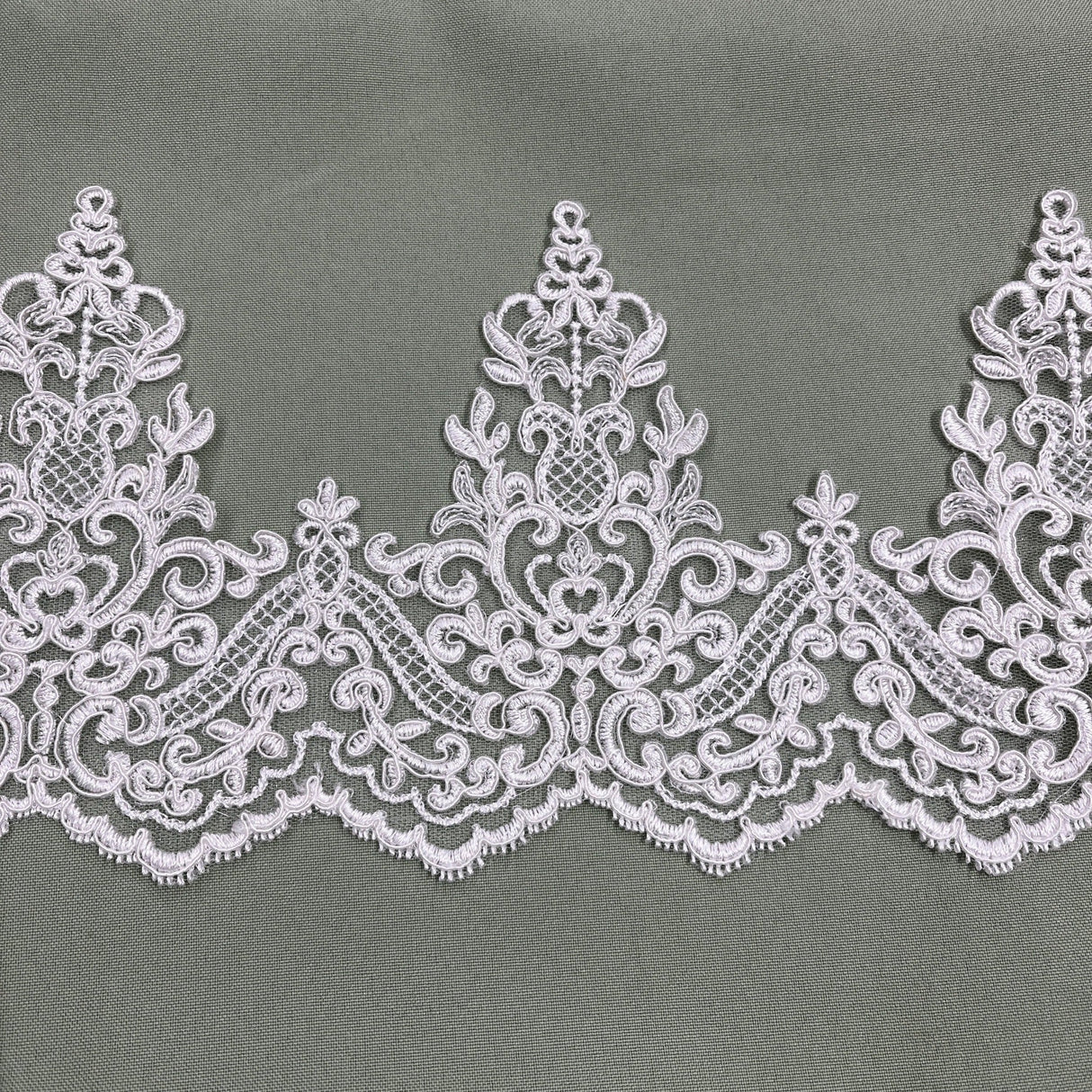 Embroidered Lace Trim 100% Polyester Net Mesh